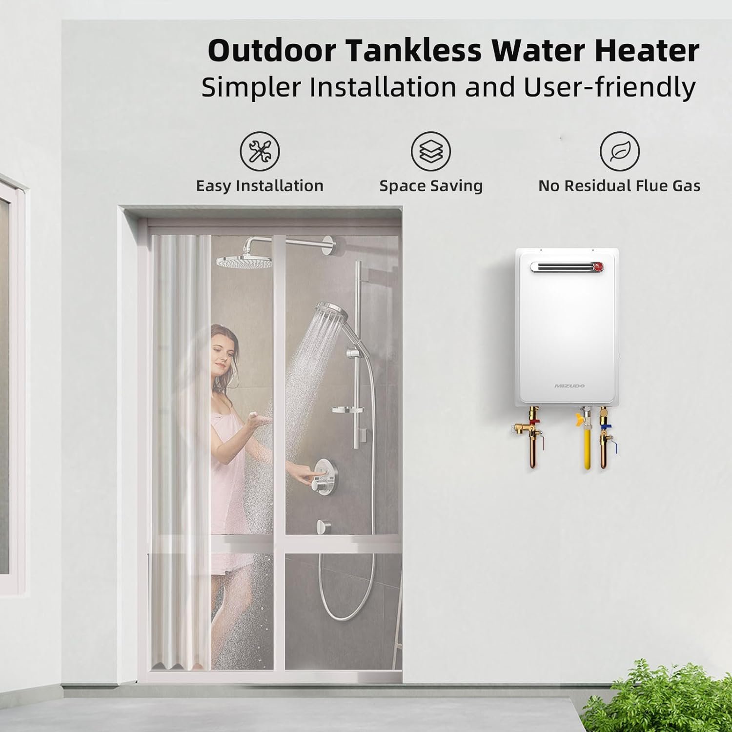 Mizudo CS120S Tankless Water Heater Propane Gas 5.1 GPM 120,000 BTU New